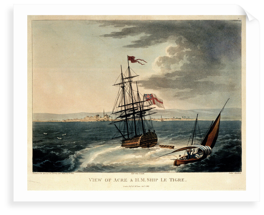 View of 'Acre' & HMS 'Le Tigre' by F.B. Spilsbury