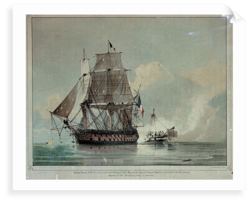 Action between HMS 'Leander' oand the French 'Le Genereux' 18 August 1798 by C.H. Seaforth