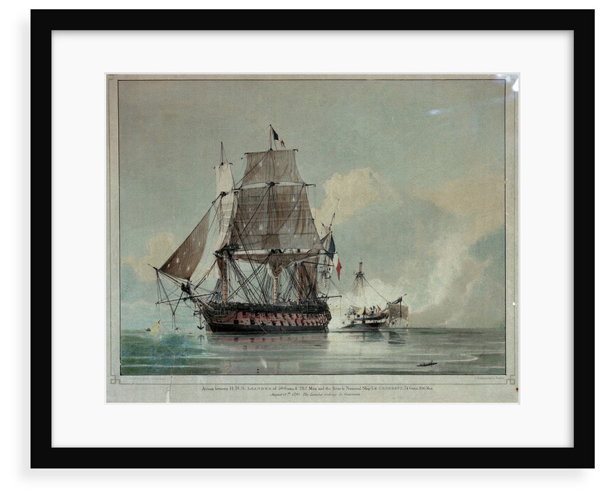 Action between HMS 'Leander' oand the French 'Le Genereux' 18 August 1798 by C.H. Seaforth
