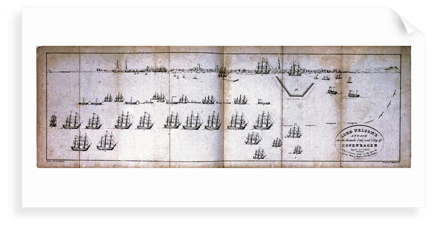 Lord Nelson's attack on the Danish Line and City of Copenhagen, 2 April 1801 by William Bligh