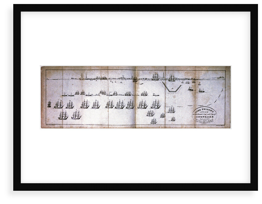 Lord Nelson's attack on the Danish Line and City of Copenhagen, 2 April 1801 by William Bligh