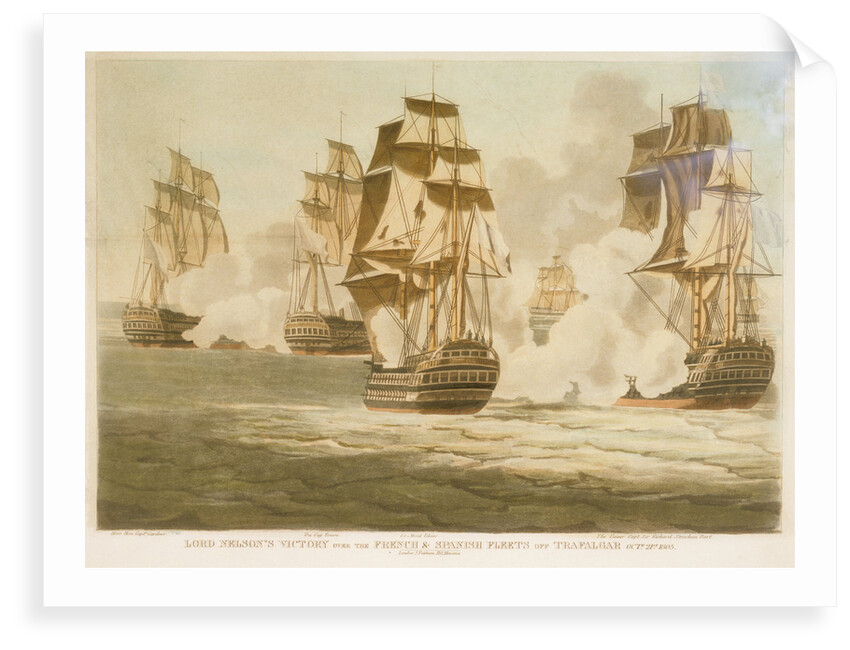 Lord Nelson's Victory over the French & Spanish Fleets off Trafalgar, Octr 21st 1805 by Unknown