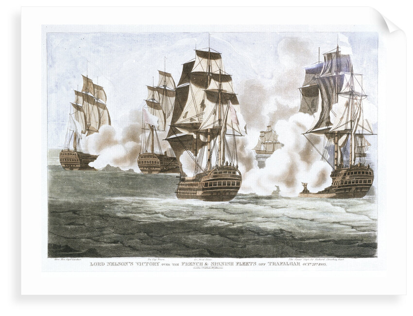 Lord Nelson's Victory over the French & Spanish fleets off Trafalgar, 21 October 1805 by John Fairburn