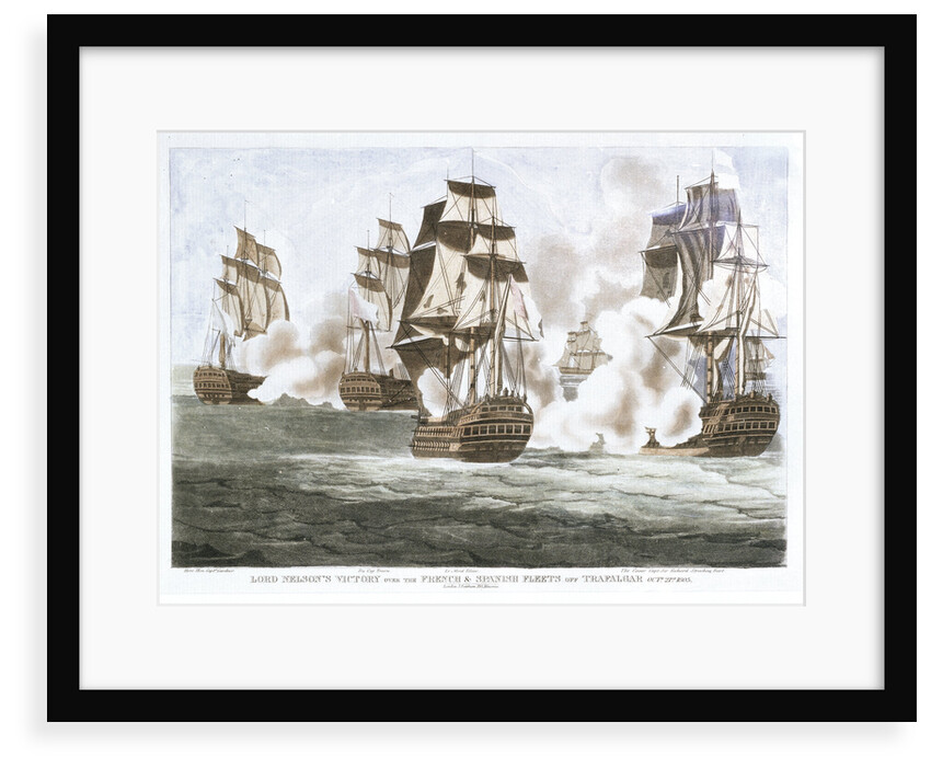 Lord Nelson's Victory over the French & Spanish fleets off Trafalgar, 21 October 1805 by John Fairburn
