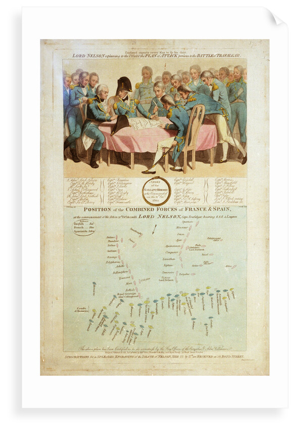 Lord Nelson explaining to the Officers the Plan of Attack previous to the Battle of Trafalgar by William Marshall Craig