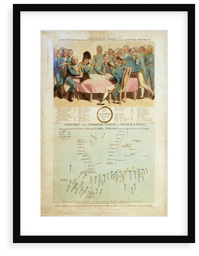 Lord Nelson explaining to the Officers the Plan of Attack previous to the Battle of Trafalgar by William Marshall Craig
