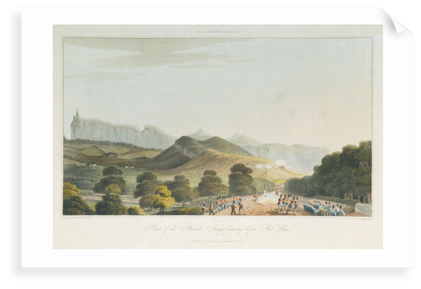 Isle of France No. 3. Part of the British Army, forming before Port Louis by R. Temple