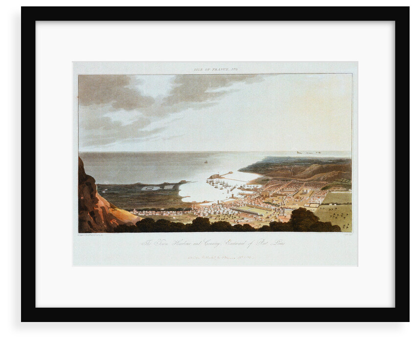 Isle of France No. 5. The Town, Harbour, and Country, Eastward of Port Louis by R. Temple