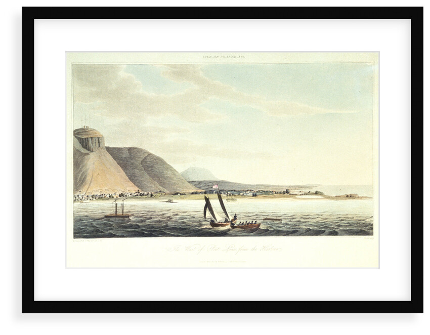 Isle of France No.7: the west of Port Louis from the harbour by R. Temple