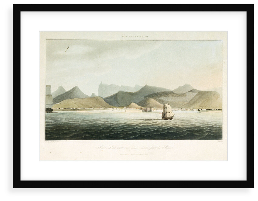 Isle of France No.8: Port Louis, about one mile distant from the shore by R. Temple