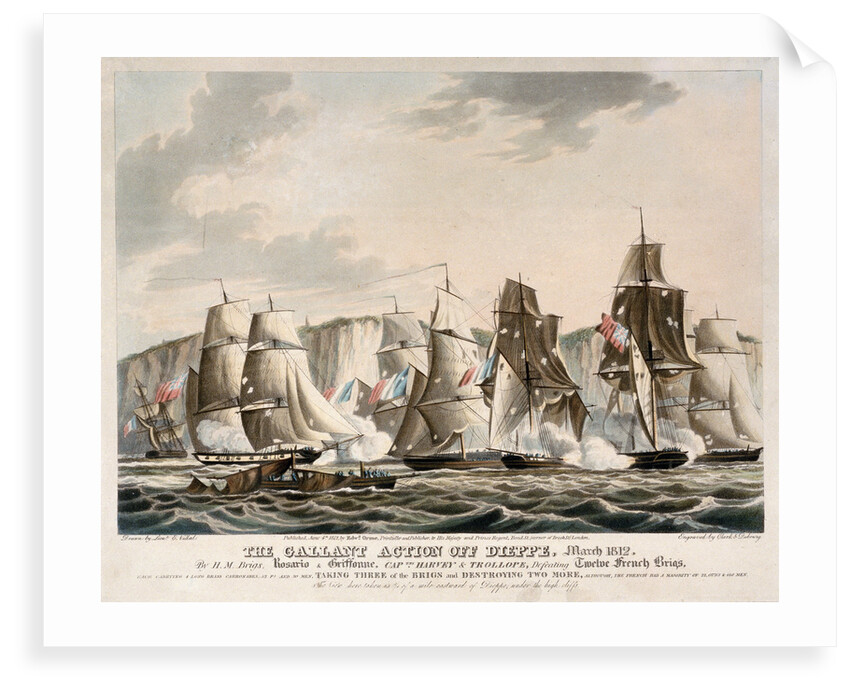 The action of Dieppe, March 1812 by E. Vidal