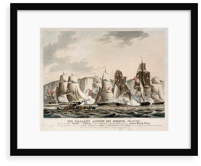 The action of Dieppe, March 1812 by E. Vidal