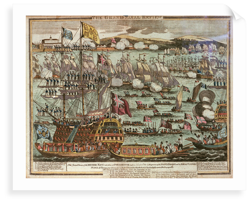 'The Grand Naval Review. This Grand Review of the British Navy took place at Portsmouth on June 24th and 25th 1814 in the presence of the Prince Regent and his Royal Visitors by unknown