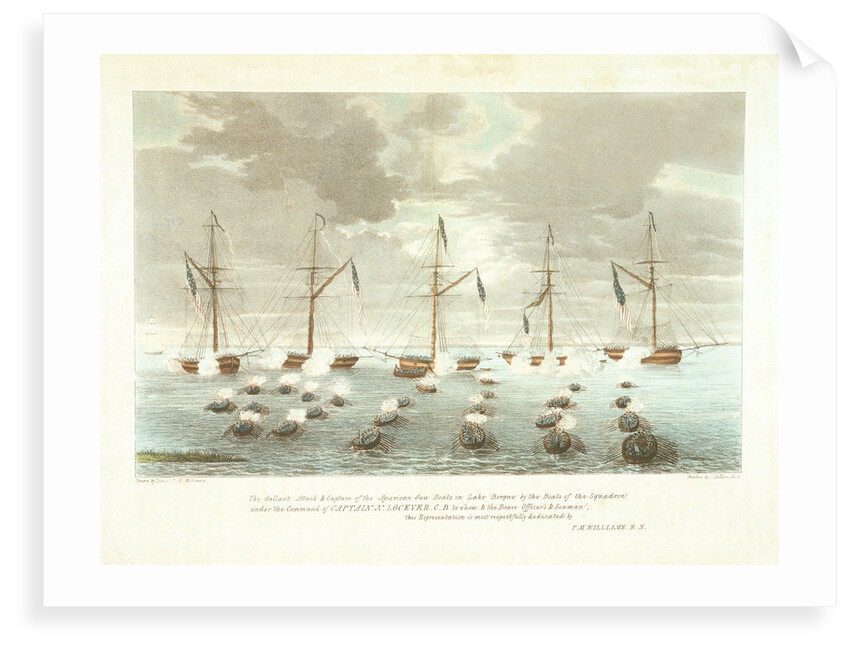'The Gallant Attack & Capture of the American Gun Boats in Lake Borgne by the Boats of the Squadron under the Command of Captain N Lockyer by T.M. Williams