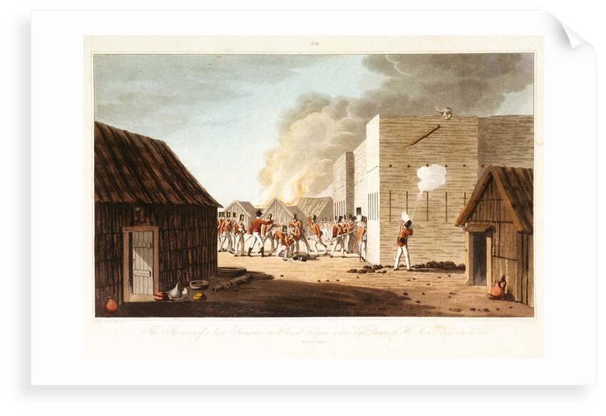 No. 8 'The storming of a storehouse near Rusal Khyma, 13 November 1809' by R. Temple