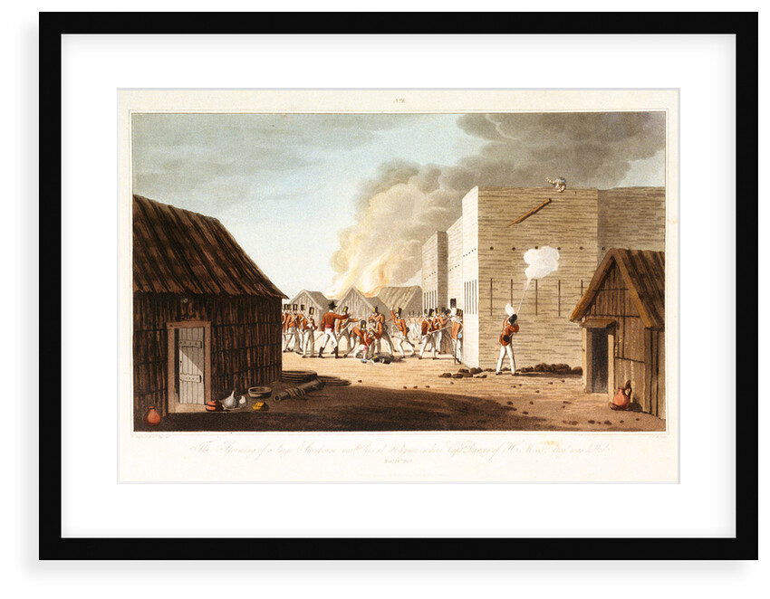 No. 8 'The storming of a storehouse near Rusal Khyma, 13 November 1809' by R. Temple