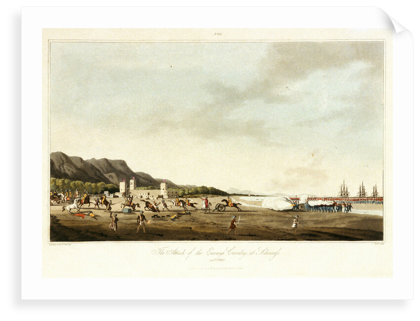 No. 14: 'The attack of the enemy's cavalry at Shinaass, 2 January 1810' by R. Temple