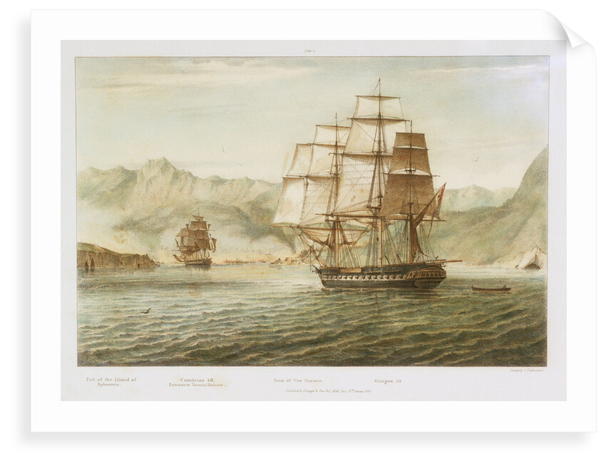 Glasgow and Cambrian at the Battle of Navarino, 20 October 1827 by George Philip Reineagle