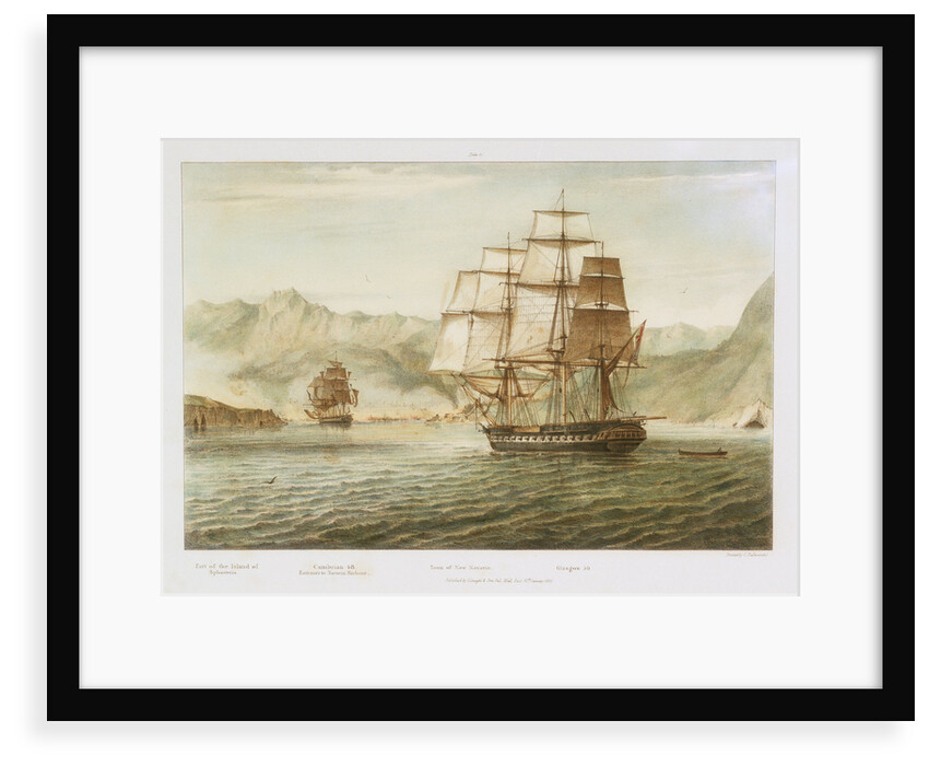 Glasgow and Cambrian at the Battle of Navarino, 20 October 1827 by George Philip Reineagle