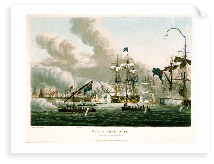 'Queen Charlotte' moored off the Mole End by William Innes Pocock