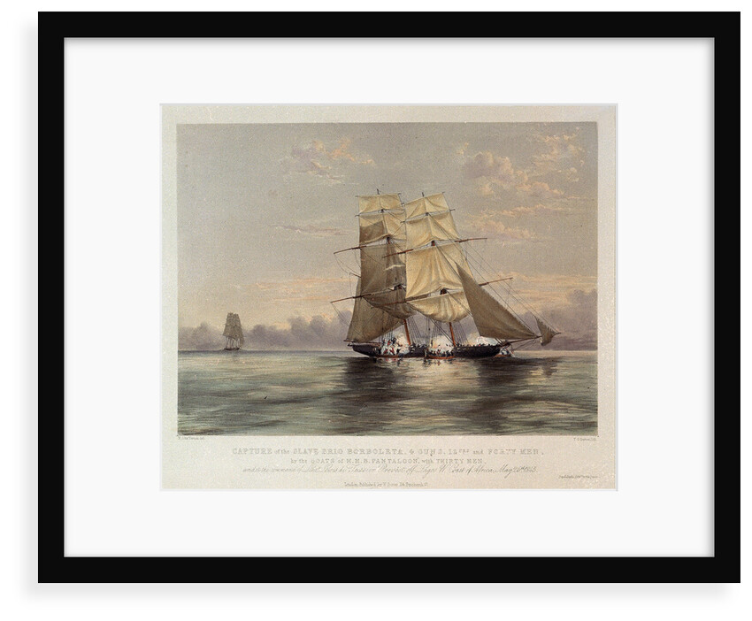 Capture of the slave brig 'Borboleta' by Day & Haghe