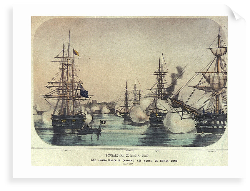 Bombardment of Bomarsund by the Anglo-French fleet, August 1854 by unknown