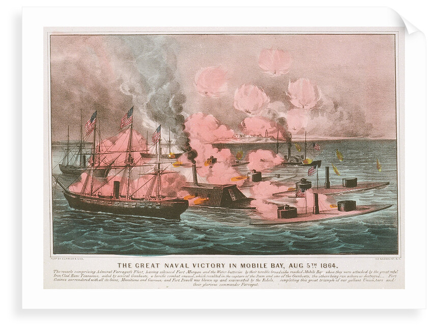 The great naval victory in Mobile Bay, 5 August 1864 by Currier & Ives (publishers)