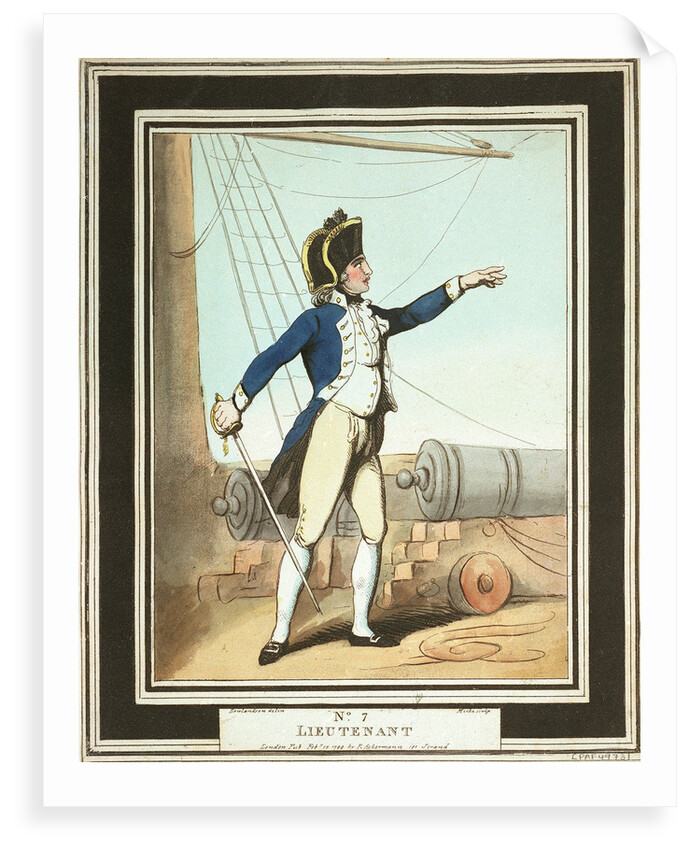 'Lieutenant': no. 7 in series by Thomas Rowlandson