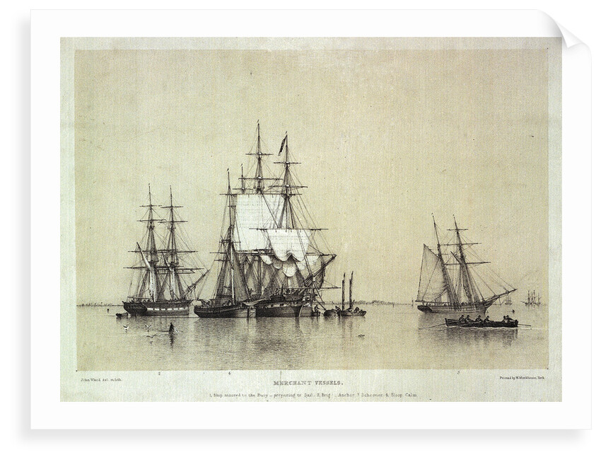 Marine Studies, merchant vessels by John Ward