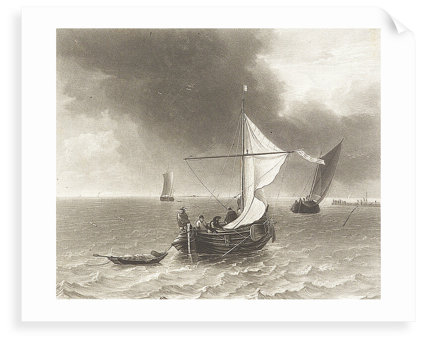 Sailing vessels at the mouth of the river Humber by Joseph Mallord William Turner