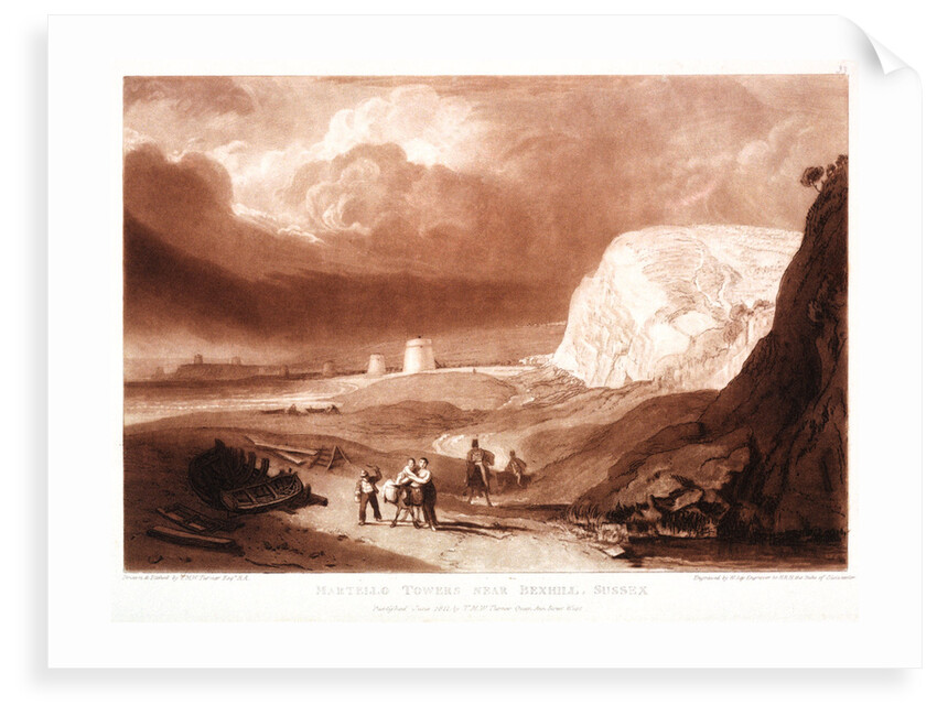 Martello towers near Bexhill, Sussex by Joseph Mallord William Turner