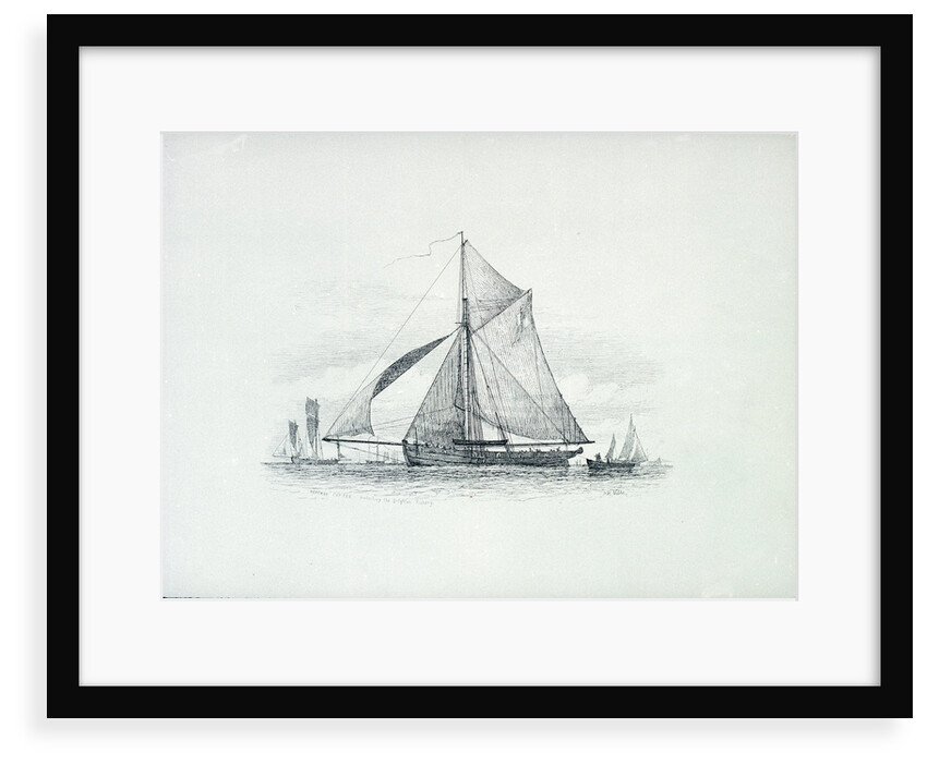 Revenue cutter protecting the Brighton Fishery by Richard Henry Nibbs