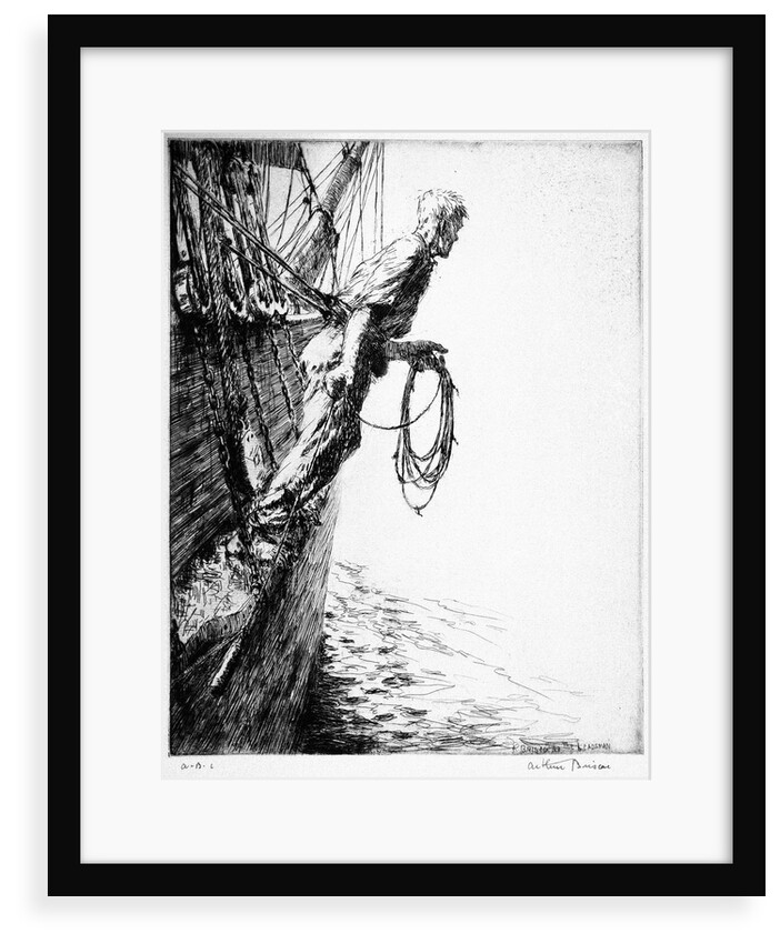 The Leadsman [heaving the lead line] by Arthur John Trevor Briscoe