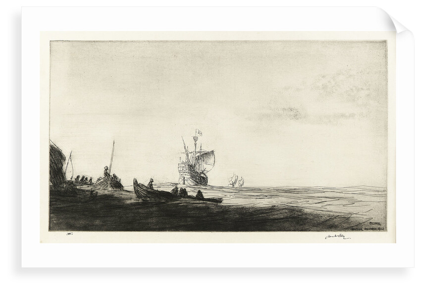 Columbus leaving Palos Hoelva, 1492 by James McBey