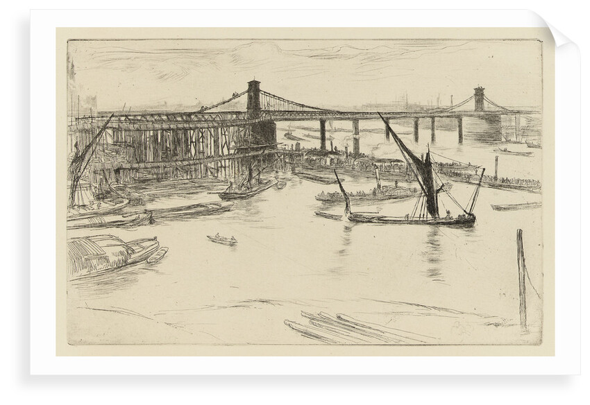 Old Hungerford Bridge by James Abbott McNeill Whistler