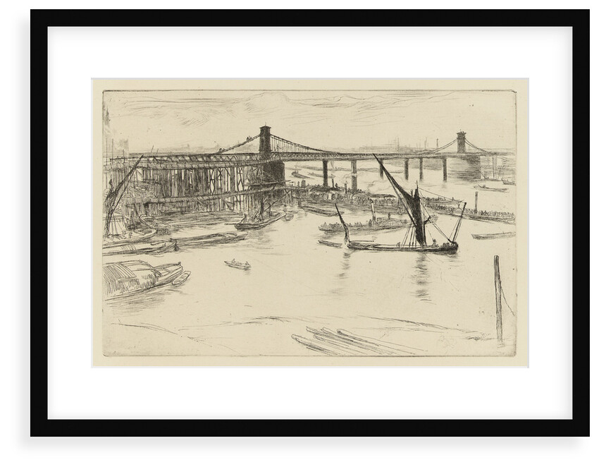 Old Hungerford Bridge by James Abbott McNeill Whistler