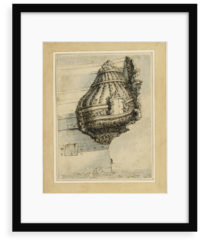 The port-quarter gallery of a small Dutch ship by Simon de Vlieger
