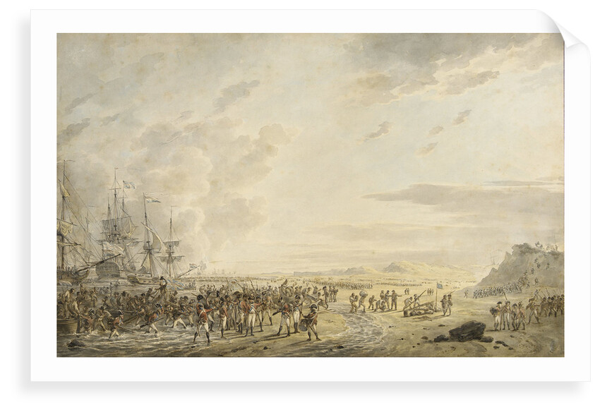 Landing of English troops at Calantsoog, North Holland, 27 August 1799 by Dirk Langendyk