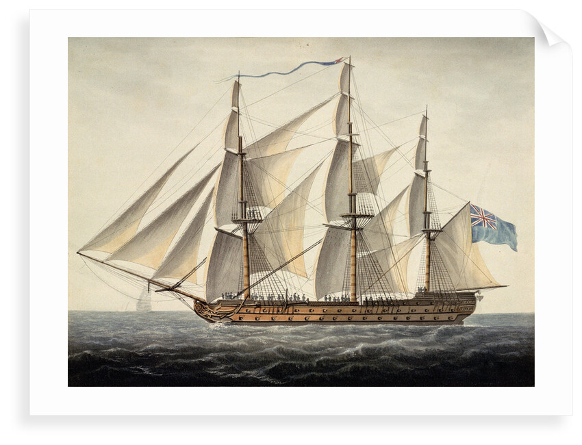French ship 'Sans Pareil' 3rd rate, 80 guns, captured at First of June by Dominic Serres