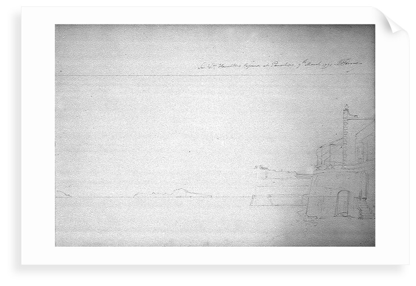 Sir William Hamilton's villa, Posilippo, with a distant view of Procida by J.T. Serres