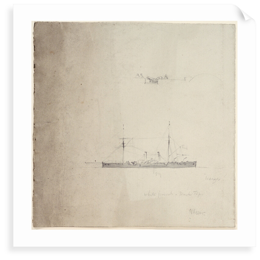 The gunboat 'Weser' by Oswald Walter Brierly