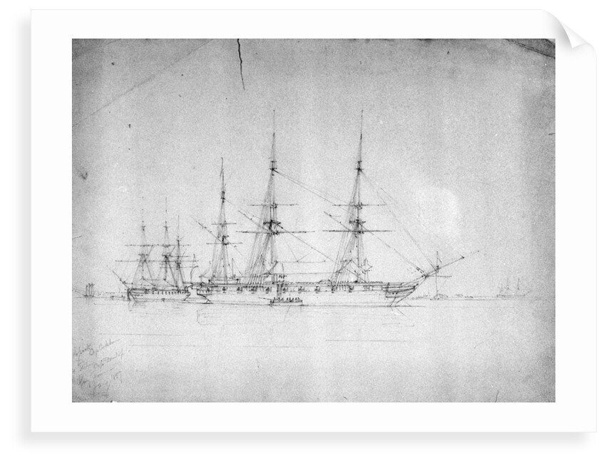HMS 'Cossack' and 'Tartar', probably on the North American station, January 1857 by George Pechell Mends