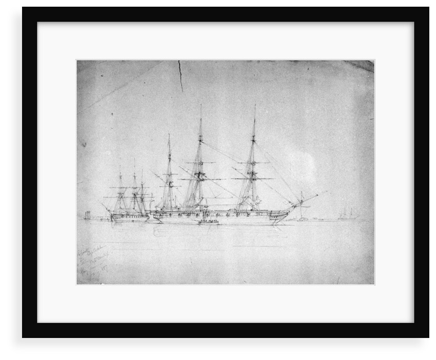 HMS 'Cossack' and 'Tartar', probably on the North American station, January 1857 by George Pechell Mends
