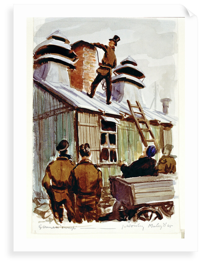 German chimney sweep at Marlag 'O' prisoner-of-war camp by John Worsley