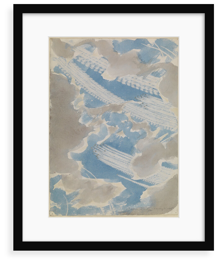 Bomber formations, vapour trails and clouds. Marlag 'O' 1945 by John Worsley