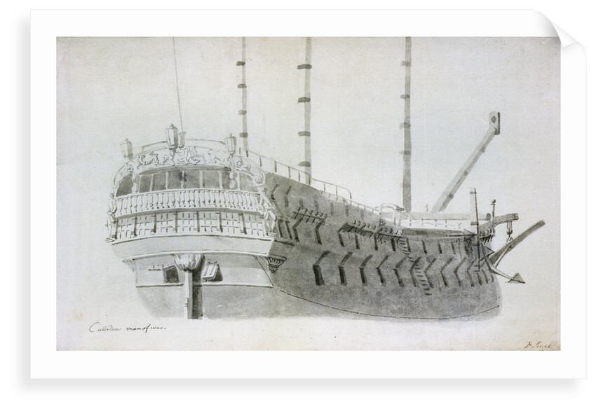 The man-of-war 'Culloden' by Dominic Serres