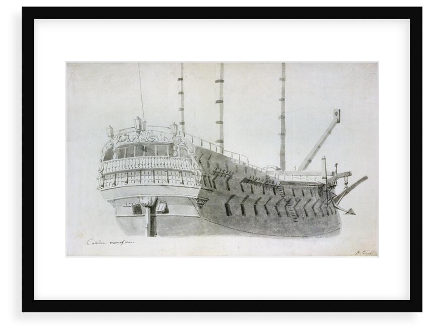The man-of-war 'Culloden' by Dominic Serres
