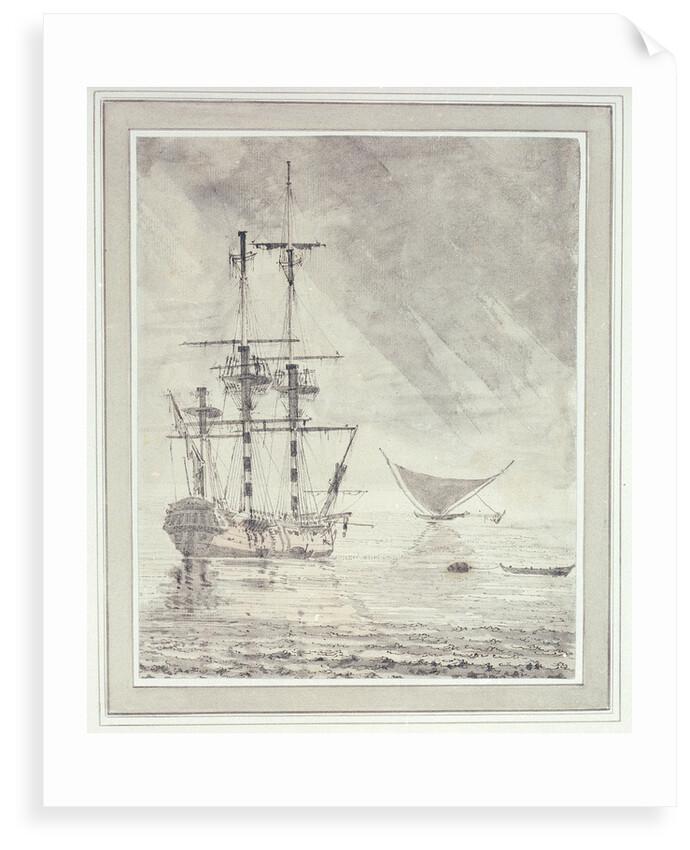 The 'Resolution' in the Marquesas, 1774 by William Hodges