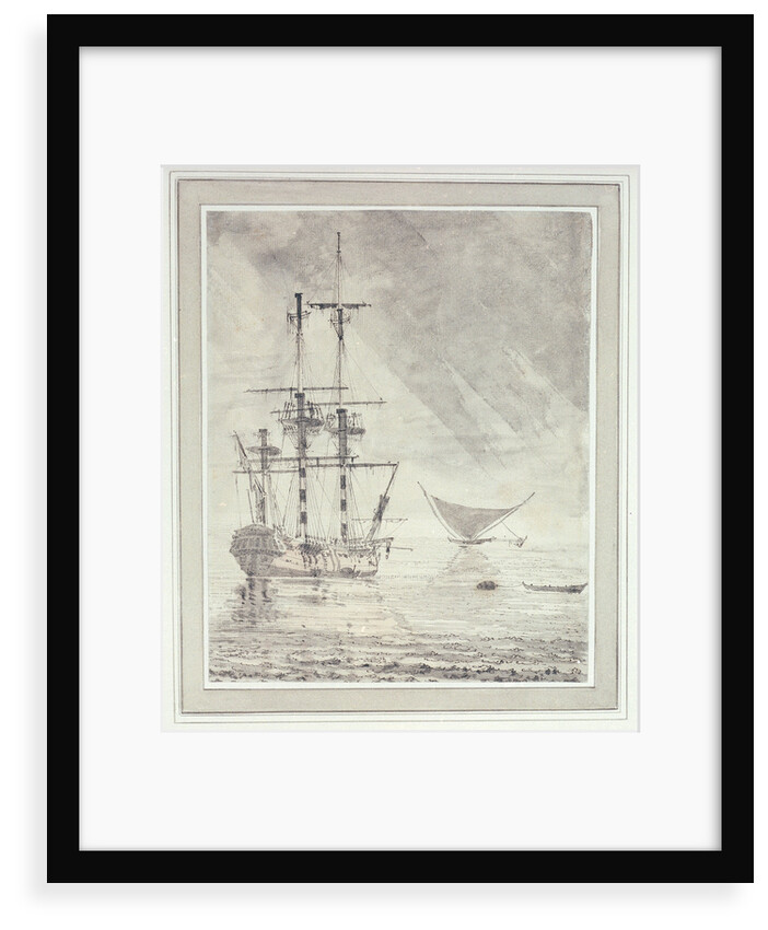 The 'Resolution' in the Marquesas, 1774 by William Hodges