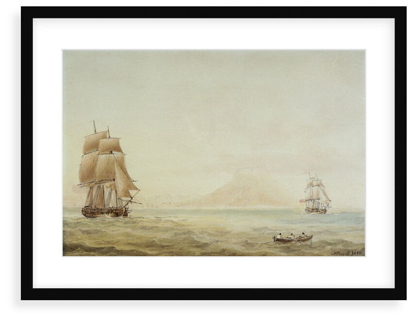 View of St Eustatius with the 'Boreas' (1784) by Nicholas Pocock